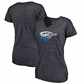 Women's Oklahoma City Thunder Fanatics Branded Gradient Logo Tri Blend T-Shirt Navy FengYun,baseball caps,new era cap wholesale,wholesale hats